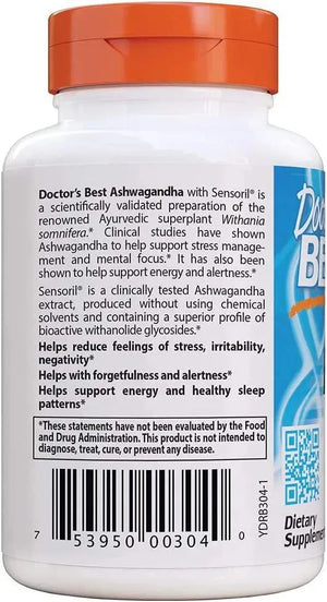 DOCTOR'S BEST - Doctor's Best Ashwagandha with Sensoril 125Mg. 60 Capsulas - The Red Vitamin MX - Suplementos Alimenticios - {{ shop.shopifyCountryName }}