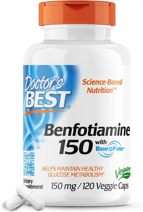 DOCTOR'S BEST - Doctor's Best Benfotiamine 150 with BenfoPure 120 Capsulas - The Red Vitamin MX - Suplementos Alimenticios - {{ shop.shopifyCountryName }}