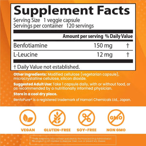 DOCTOR'S BEST - Doctor's Best Benfotiamine 150 with BenfoPure 120 Capsulas - The Red Vitamin MX - Suplementos Alimenticios - {{ shop.shopifyCountryName }}