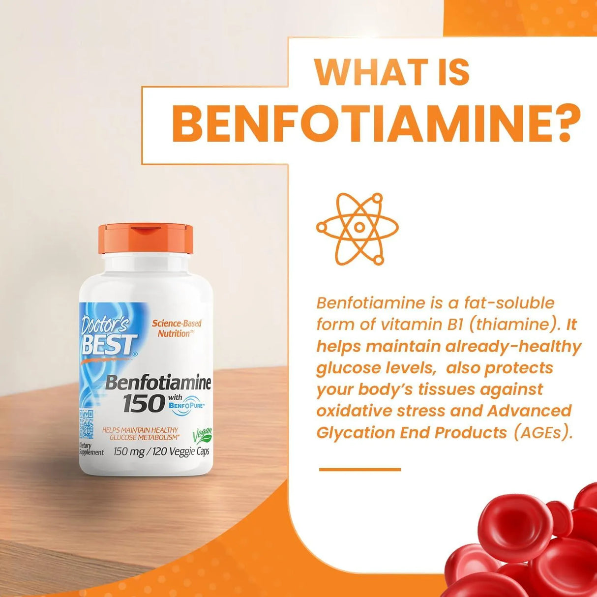 DOCTOR'S BEST - Doctor's Best Benfotiamine 150 with BenfoPure 120 Capsulas - The Red Vitamin MX - Suplementos Alimenticios - {{ shop.shopifyCountryName }}