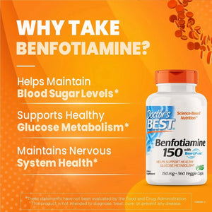 DOCTOR'S BEST - Doctor's Best Benfotiamine 150 with BenfoPure 360 Capsulas - The Red Vitamin MX - Suplementos Alimenticios - {{ shop.shopifyCountryName }}