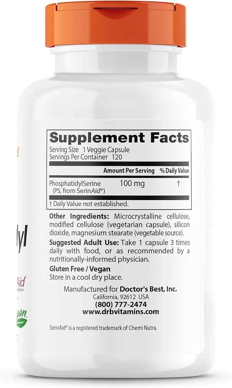 DOCTOR'S BEST - Doctor's Best Best Phosphatidyl Serine 100Mg. 120 Capsulas - The Red Vitamin MX - Suplementos Alimenticios - {{ shop.shopifyCountryName }}