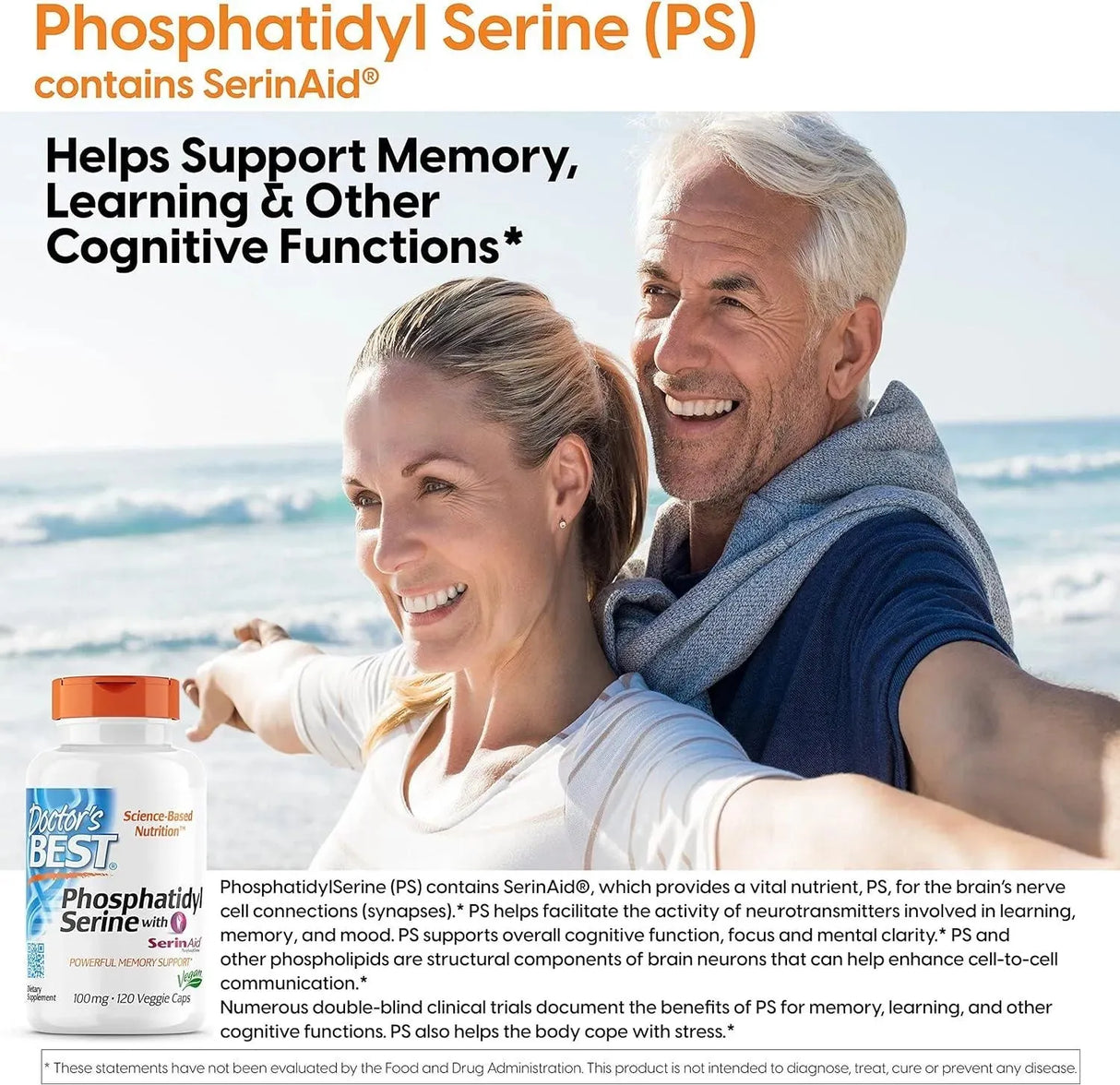 DOCTOR'S BEST - Doctor's Best Best Phosphatidyl Serine 100Mg. 120 Capsulas - The Red Vitamin MX - Suplementos Alimenticios - {{ shop.shopifyCountryName }}