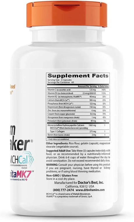 DOCTOR'S BEST - Doctor's Best Calcium Bone Maker Complex 180 Capsulas - The Red Vitamin MX - Suplementos Alimenticios - {{ shop.shopifyCountryName }}