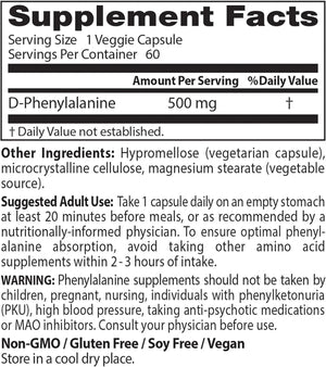 DOCTOR'S BEST - Doctor's Best D-Phenylalanine 500Mg. 60 Capsulas - The Red Vitamin MX - Suplementos Alimenticios - {{ shop.shopifyCountryName }}