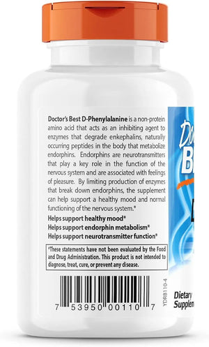 DOCTOR'S BEST - Doctor's Best D-Phenylalanine 500Mg. 60 Capsulas - The Red Vitamin MX - Suplementos Alimenticios - {{ shop.shopifyCountryName }}