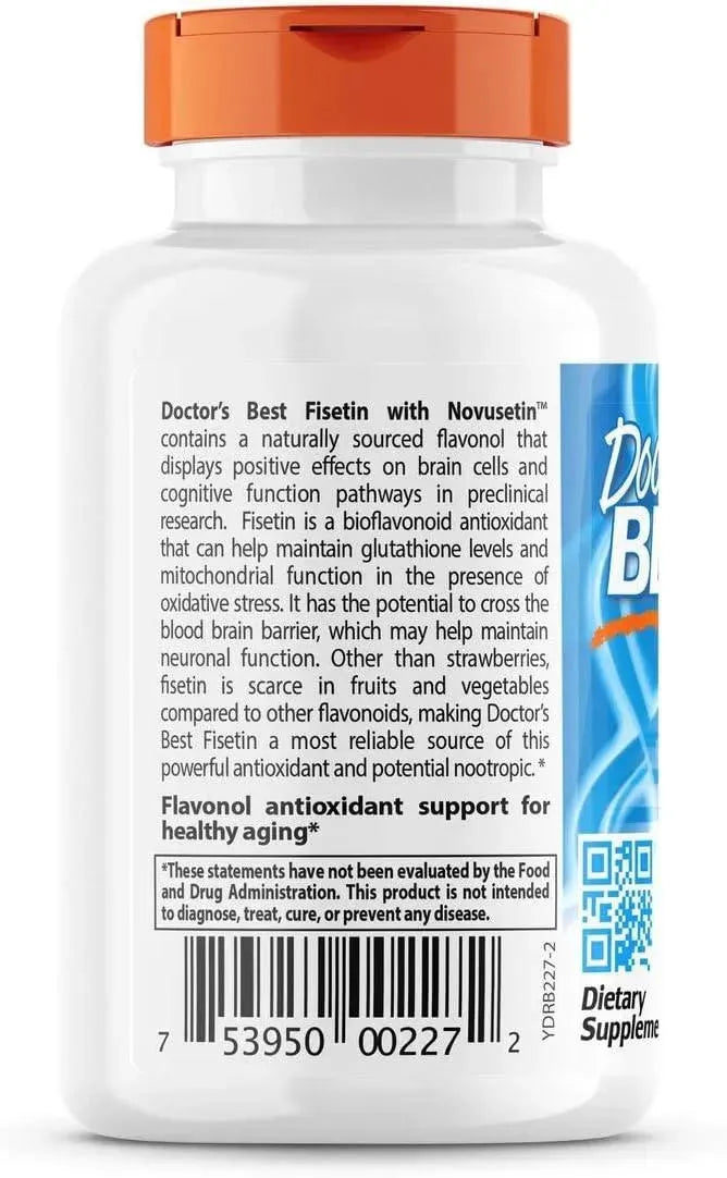 DOCTOR'S BEST - Doctor's Best Fisetin with Novusetin 100Mg. 30 Capsulas - The Red Vitamin MX - Suplementos Alimenticios - {{ shop.shopifyCountryName }}