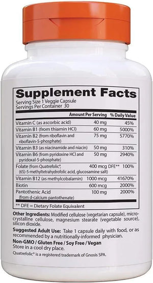 DOCTOR'S BEST - Doctor's Best Fully Active B Complex 30 Capsulas - The Red Vitamin MX - Suplementos Alimenticios - {{ shop.shopifyCountryName }}