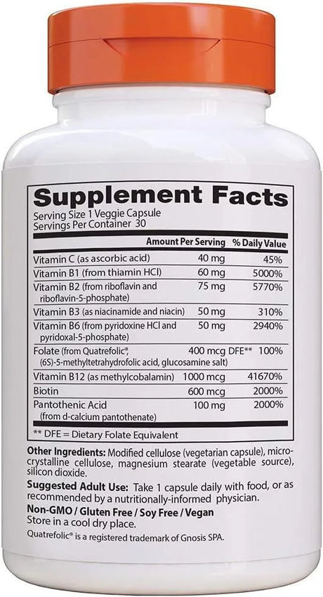 DOCTOR'S BEST - Doctor's Best Fully Active B Complex 30 Capsulas - The Red Vitamin MX - Suplementos Alimenticios - {{ shop.shopifyCountryName }}