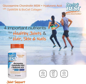 DOCTOR'S BEST - Doctor's Best Glucosamine Chondroitin MSM + Hyaluronic Acid with OptiMSM 150 Capsulas - The Red Vitamin MX - Suplementos Alimenticios - {{ shop.shopifyCountryName }}