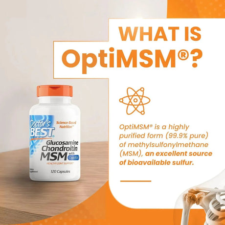DOCTOR'S BEST - Doctor's Best Glucosamine Chondroitin Msm with OptiMSM 120 Capsulas - The Red Vitamin MX - Suplementos Alimenticios - {{ shop.shopifyCountryName }}