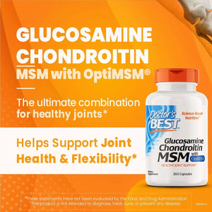 DOCTOR'S BEST - Doctor's Best Glucosamine Chondroitin Msm with OptiMSM 360 Capsulas - The Red Vitamin MX - Suplementos Alimenticios - {{ shop.shopifyCountryName }}