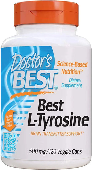 DOCTOR'S BEST - Doctor's Best L-Tyrosine 500Mg. 120 Capsulas - The Red Vitamin MX - Suplementos Alimenticios - {{ shop.shopifyCountryName }}