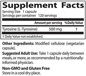 DOCTOR'S BEST - Doctor's Best L-Tyrosine 500Mg. 120 Capsulas - The Red Vitamin MX - Suplementos Alimenticios - {{ shop.shopifyCountryName }}