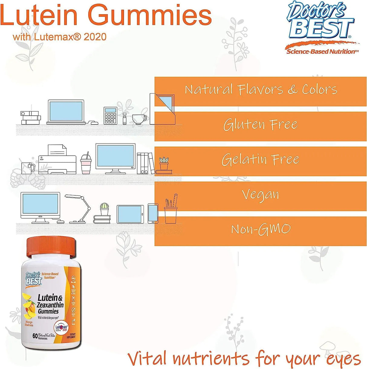 DOCTOR'S BEST - Doctor’s Best Lutein Gummies with Lutemax 60 Gomitas - The Red Vitamin MX - Suplementos Alimenticios - {{ shop.shopifyCountryName }}