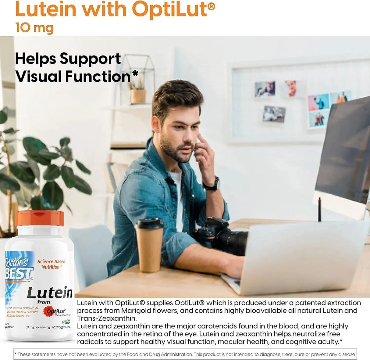 DOCTOR'S BEST - Doctor's Best Lutein with OptiLut 120 Capsulas - The Red Vitamin MX - Suplementos Alimenticios - {{ shop.shopifyCountryName }}