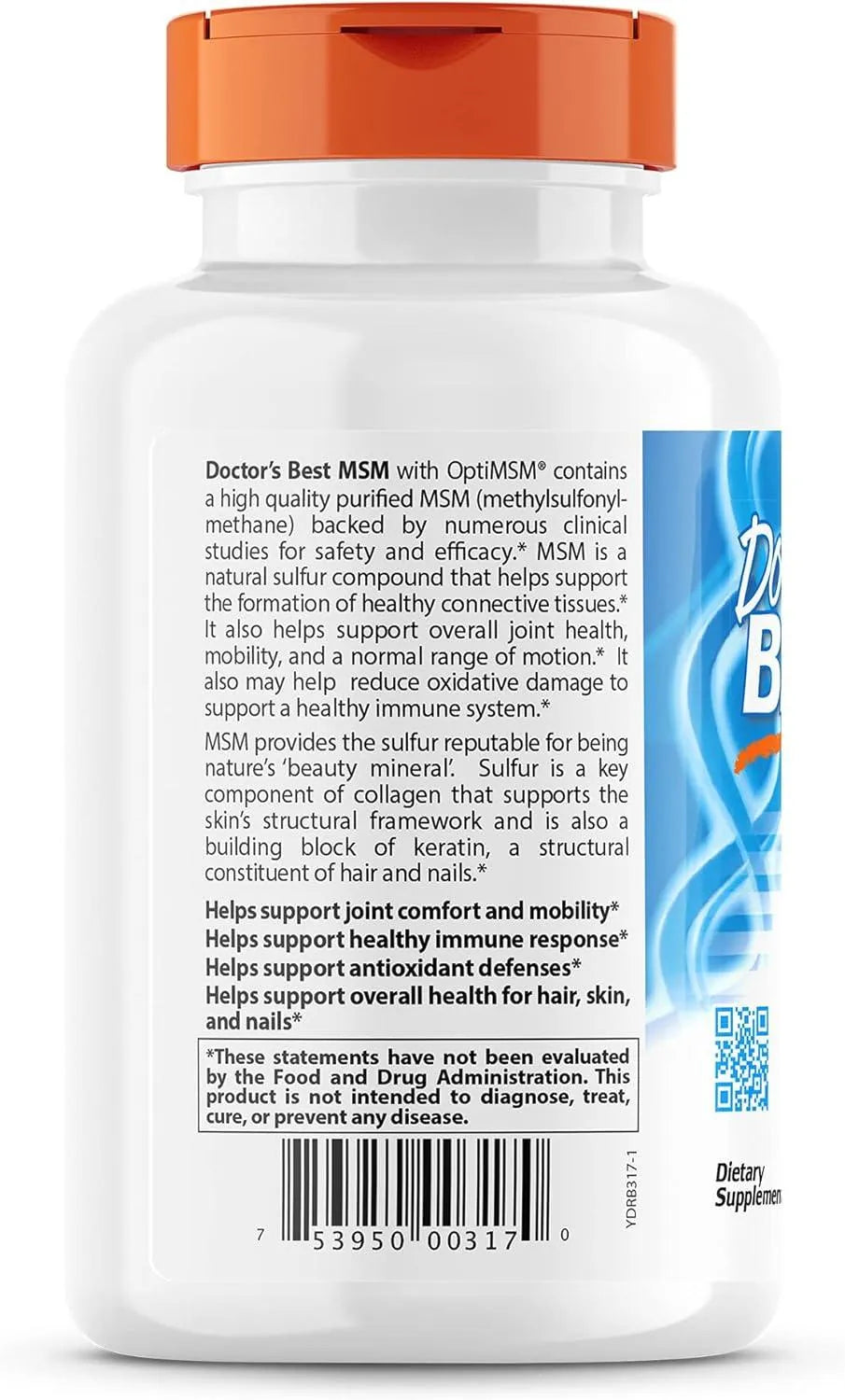 DOCTOR'S BEST - Doctor's Best MSM with OptiMSM 1000Mg. 360 Capsulas - The Red Vitamin MX - Suplementos Alimenticios - {{ shop.shopifyCountryName }}