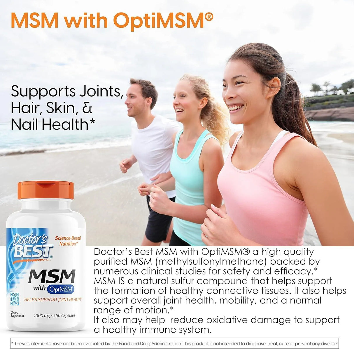 DOCTOR'S BEST - Doctor's Best MSM with OptiMSM 1000Mg. 360 Capsulas - The Red Vitamin MX - Suplementos Alimenticios - {{ shop.shopifyCountryName }}