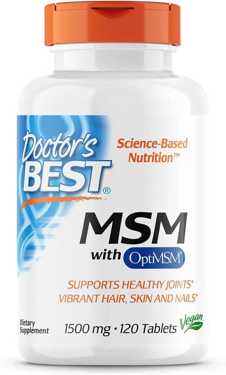 DOCTOR'S BEST - Doctor's Best MSM with OptiMSM 1500Mg. 120 Tabletas - The Red Vitamin MX - Suplementos Alimenticios - {{ shop.shopifyCountryName }}