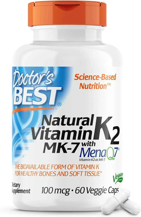 DOCTOR'S BEST - Doctor's Best Natural Vitamin K2 60 Capsulas - The Red Vitamin MX - Suplementos Alimenticios - {{ shop.shopifyCountryName }}