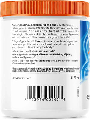 DOCTOR'S BEST - Doctor's Best Pure Collagen Types 1 & 3 200Gr. - The Red Vitamin MX - Suplementos Alimenticios - {{ shop.shopifyCountryName }}