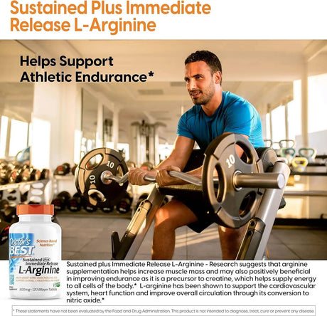 DOCTOR'S BEST - Doctor's Best Sustained Plus Immediate Release L-Arginine 500Mg. 120 Tabletas - The Red Vitamin MX - Suplementos Alimenticios - {{ shop.shopifyCountryName }}
