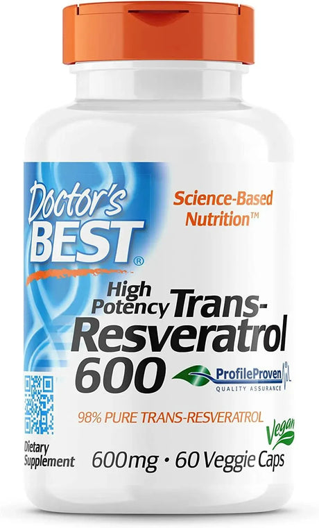 DOCTOR'S BEST - Doctor's Best Trans-Resveratrol 600Mg. 60 Capsulas - The Red Vitamin MX - Suplementos Alimenticios - {{ shop.shopifyCountryName }}