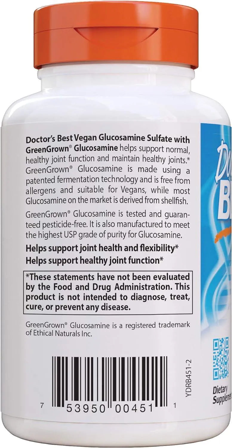 DOCTOR'S BEST - Doctor's Best Vegan Glucosamine Sulfate 180 Capsulas - The Red Vitamin MX - Suplementos Alimenticios - {{ shop.shopifyCountryName }}