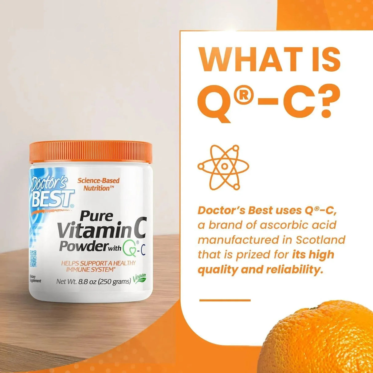 DOCTOR'S BEST - Doctor's Best Vitamin C Powder with Q-C 250Gr. - The Red Vitamin MX - Suplementos Alimenticios - {{ shop.shopifyCountryName }}