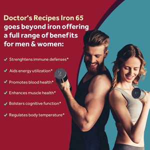 DOCTOR´S RECIPES - Doctor’s Recipes Iron 65Mg. Carbonyl Iron with Vitamin C 60 Tabletas - The Red Vitamin MX - Suplementos Alimenticios - {{ shop.shopifyCountryName }}