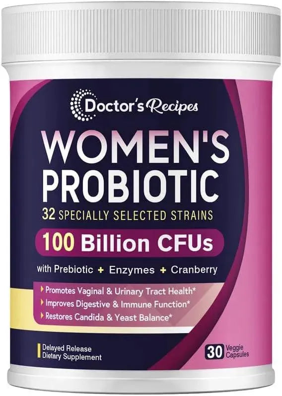 DOCTOR´S RECIPES - Doctor's Recipes Probiotics for Women 100 Billion CFU 30 Capsulas - The Red Vitamin MX - Suplementos Alimenticios - {{ shop.shopifyCountryName }}