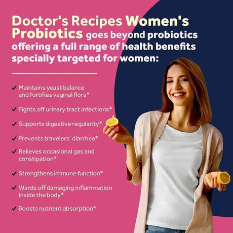 DOCTOR´S RECIPES - Doctor's Recipes Probiotics for Women 100 Billion CFU 30 Capsulas - The Red Vitamin MX - Suplementos Alimenticios - {{ shop.shopifyCountryName }}