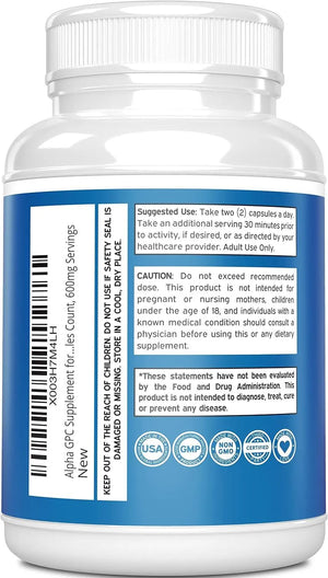 DORADO NUTRITION - Dorado Nutrition Alpha GPC 600Mg. 120 Capsulas - The Red Vitamin MX - Suplementos Alimenticios - {{ shop.shopifyCountryName }}