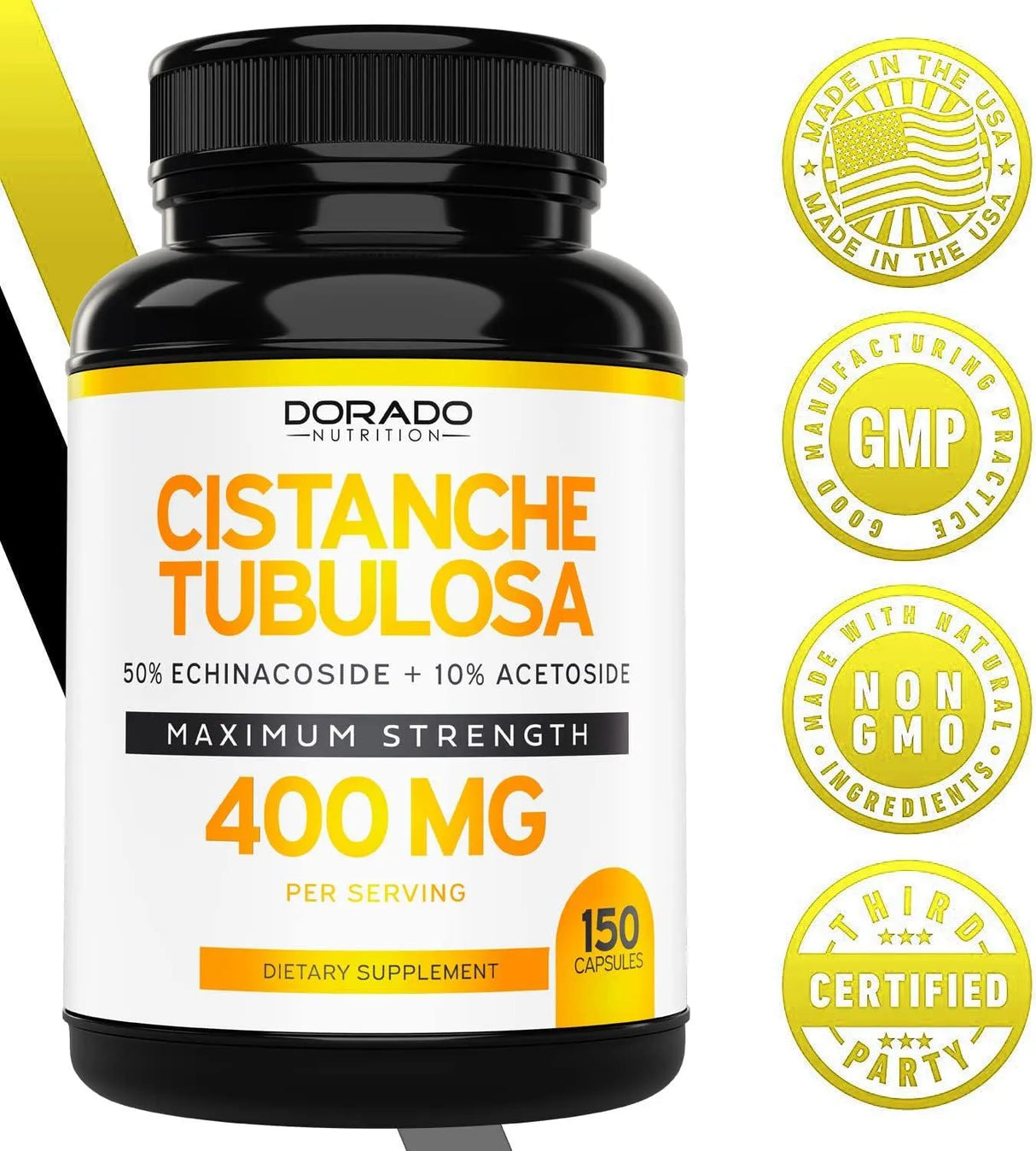 DORADO NUTRITION - Dorado Nutrition Cistanche Tubulosa Extract 400Mg. 150 Capsulas - The Red Vitamin MX - Suplementos Alimenticios - {{ shop.shopifyCountryName }}