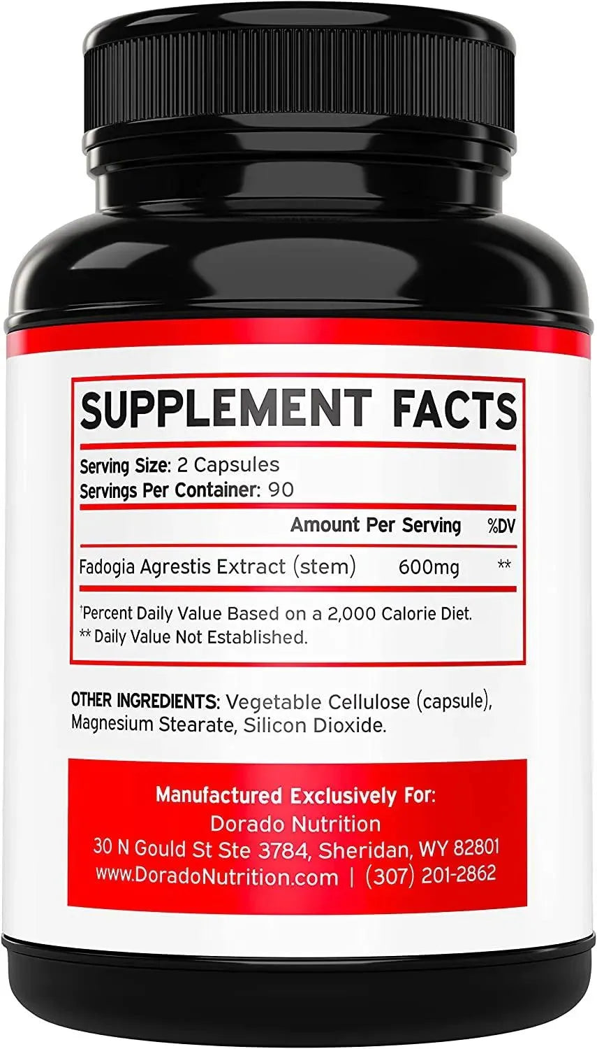 DORADO NUTRITION - Dorado Nutrition Fadogia Agrestis 600Mg. Maximum Strength 180 Capsulas - The Red Vitamin MX - Suplementos Alimenticios - {{ shop.shopifyCountryName }}