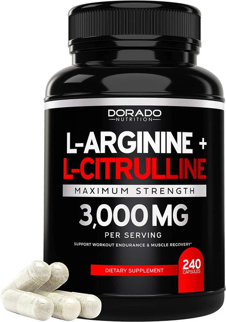 DORADO NUTRITION - Dorado Nutrition L Arginine L Citrulline 3000Mg. 240 Capsulas - The Red Vitamin MX - Suplementos Alimenticios - {{ shop.shopifyCountryName }}