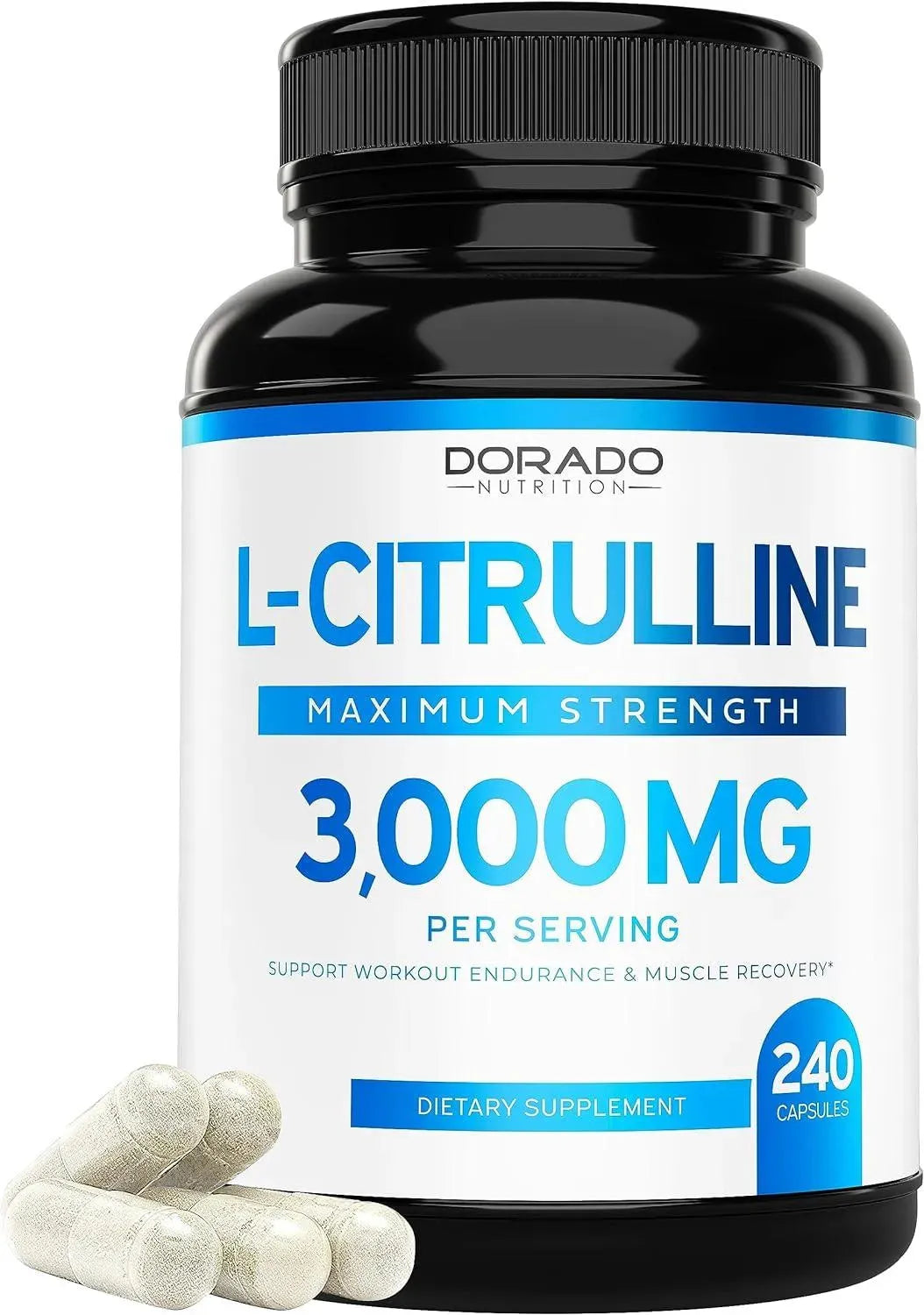 DORADO NUTRITION - Dorado Nutrition L Citrulline 3000Mg. 240 Capsulas - The Red Vitamin MX - Suplementos Alimenticios - {{ shop.shopifyCountryName }}