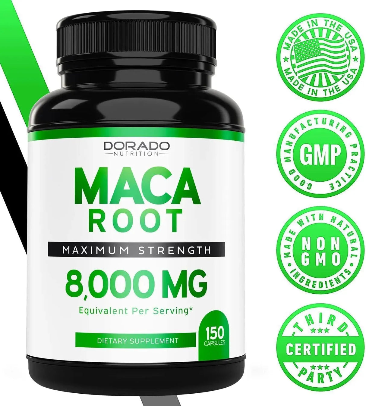 DORADO NUTRITION - Dorado Nutrition Maca Root 8000Mg. 150 Capsulas - The Red Vitamin MX - Suplementos Alimenticios - {{ shop.shopifyCountryName }}