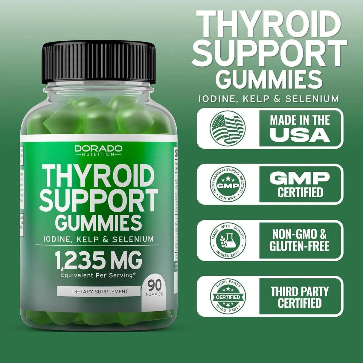 DORADO NUTRITION - Dorado Nutrition Thyroid Support For Women & Men 90 Gomitas - The Red Vitamin MX - Suplementos Alimenticios - {{ shop.shopifyCountryName }}