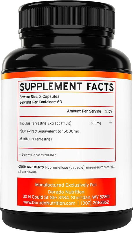 DORADO NUTRITION - Dorado Nutrition Tribulus Terrestris 1500Mg. 120 Capsulas - The Red Vitamin MX - Suplementos Alimenticios - {{ shop.shopifyCountryName }}