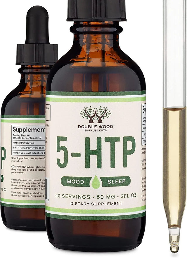 DOUBLE WOOD SUPPLEMENTS - Double Wood Supplements 5HTP Liquid Drops 50Mg. 2 Fl. Oz. - The Red Vitamin MX - Suplementos Alimenticios - {{ shop.shopifyCountryName }}