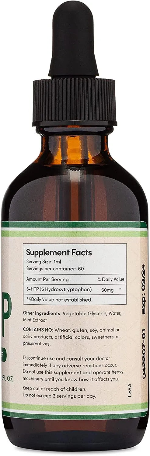 DOUBLE WOOD SUPPLEMENTS - Double Wood Supplements 5HTP Liquid Drops 50Mg. 2 Fl. Oz. - The Red Vitamin MX - Suplementos Alimenticios - {{ shop.shopifyCountryName }}