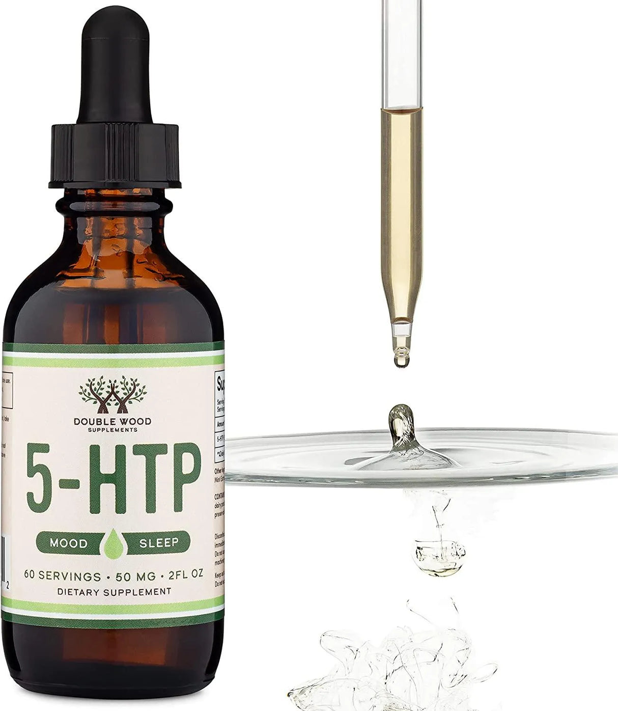 DOUBLE WOOD SUPPLEMENTS - Double Wood Supplements 5HTP Liquid Drops 50Mg. 2 Fl. Oz. - The Red Vitamin MX - Suplementos Alimenticios - {{ shop.shopifyCountryName }}