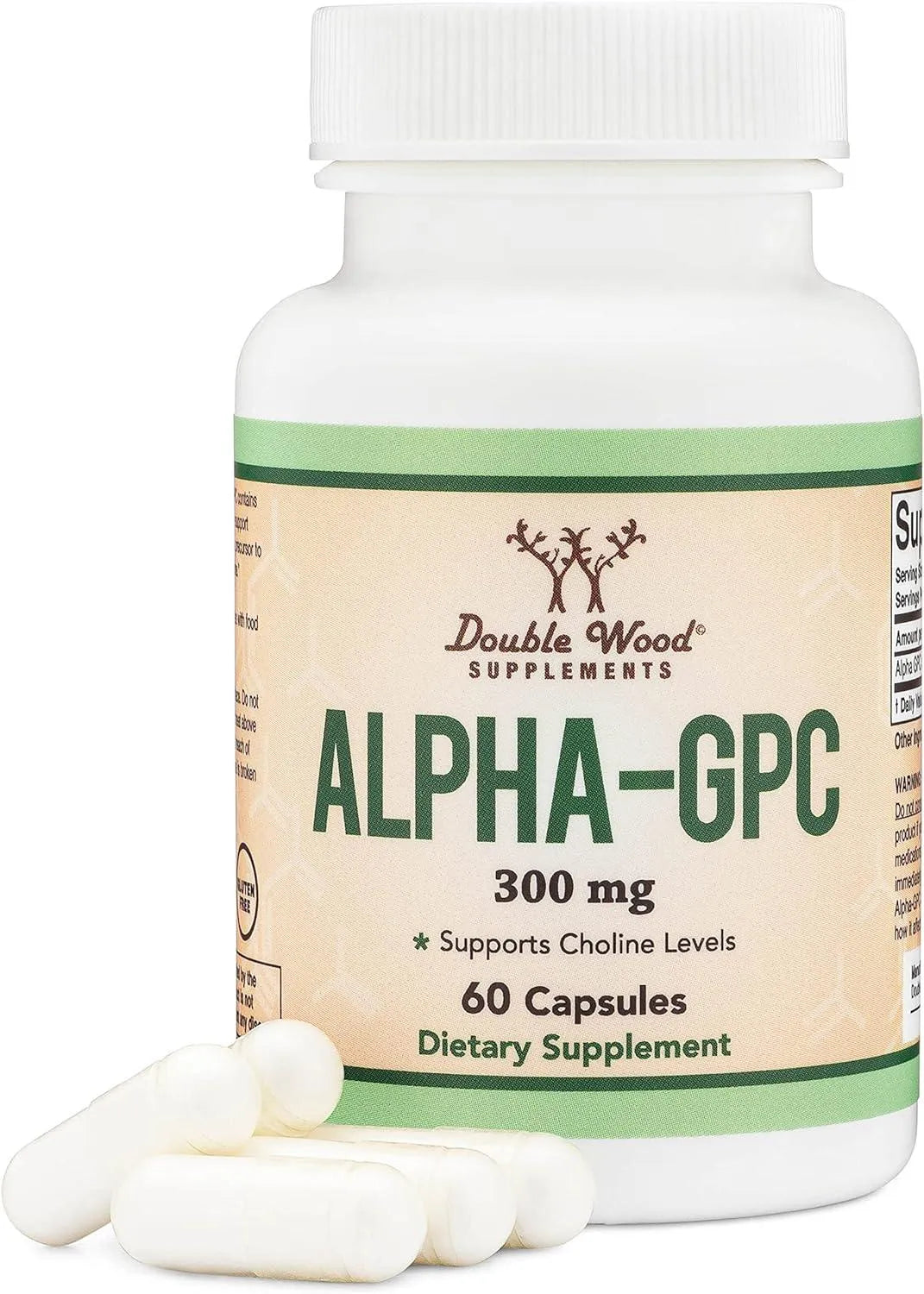 DOUBLE WOOD SUPPLEMENTS - Double Wood Supplements Alpha GPC Choline 300Mg. 60 Capsulas - The Red Vitamin MX - Suplementos Alimenticios - {{ shop.shopifyCountryName }}