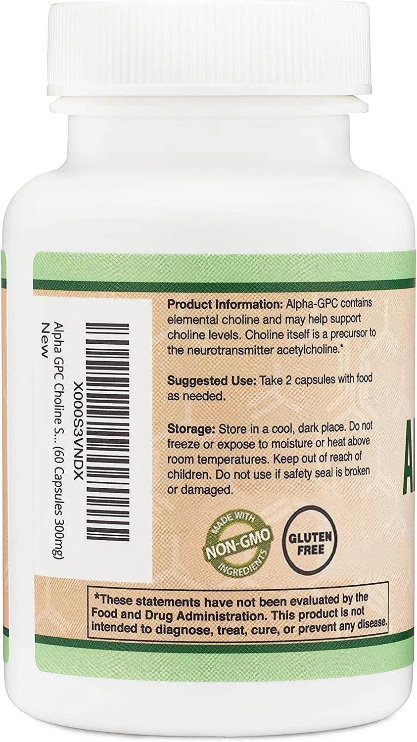 DOUBLE WOOD SUPPLEMENTS - Double Wood Supplements Alpha GPC Choline 300Mg. 60 Capsulas - The Red Vitamin MX - Suplementos Alimenticios - {{ shop.shopifyCountryName }}