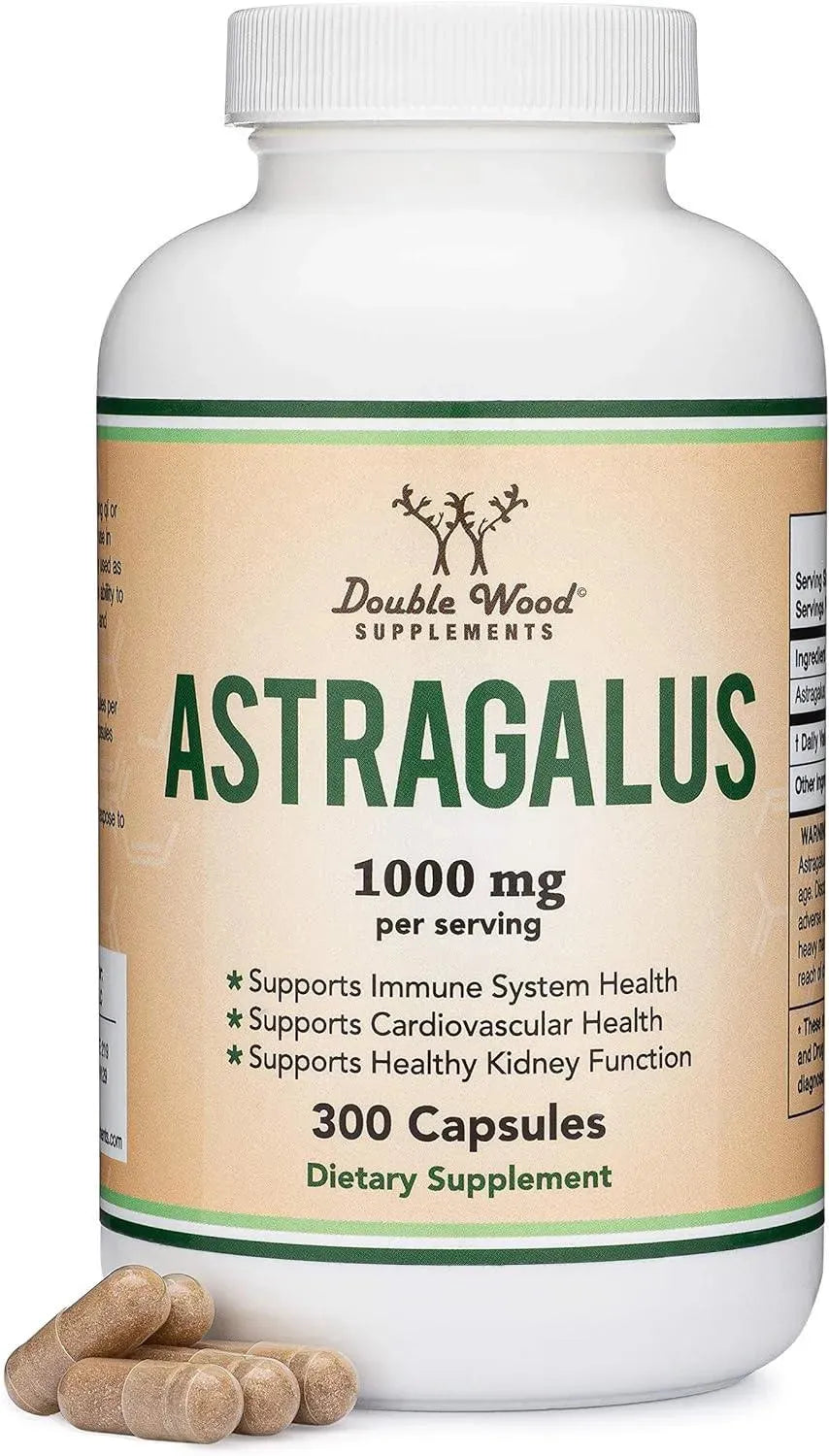 DOUBLE WOOD SUPPLEMENTS - Double Wood Supplements Astragalus 1000Mg. 300 Capsulas - The Red Vitamin MX - Suplementos Alimenticios - {{ shop.shopifyCountryName }}