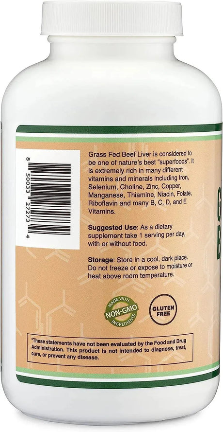 DOUBLE WOOD SUPPLEMENTS - Double Wood Supplements Beef Liver 1000Mg. 180 Capsulas - The Red Vitamin MX - Suplementos Alimenticios - {{ shop.shopifyCountryName }}