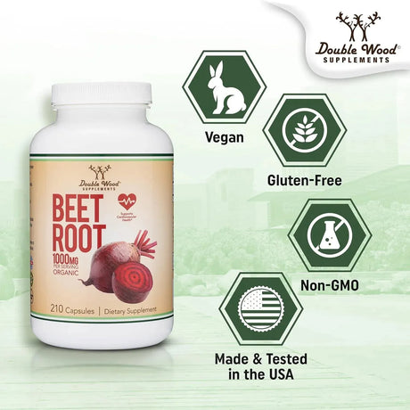 DOUBLE WOOD SUPPLEMENTS - Double Wood Supplements Beet Root Powder Capsules 210 Capsulas - The Red Vitamin MX - Suplementos Alimenticios - {{ shop.shopifyCountryName }}