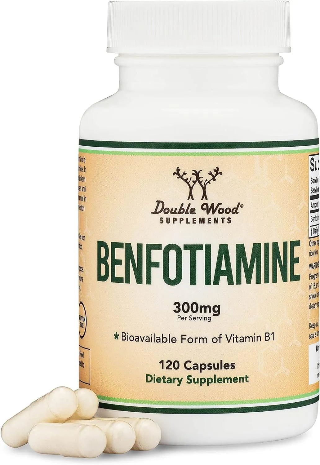 DOUBLE WOOD SUPPLEMENTS - Double Wood Supplements Benfotiamine 300Mg. 120 Capsulas - The Red Vitamin MX - Suplementos Alimenticios - {{ shop.shopifyCountryName }}