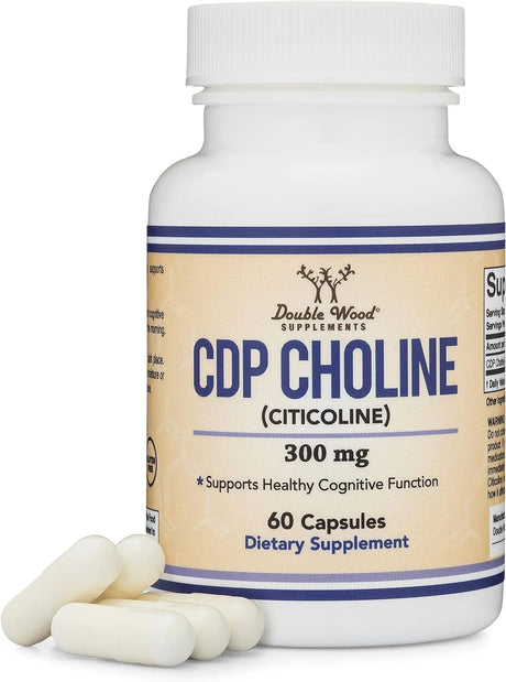 DOUBLE WOOD SUPPLEMENTS - Double Wood Supplements CDP Choline (Citicoline) 300Mg. 60 Capsulas - The Red Vitamin MX - Suplementos Alimenticios - {{ shop.shopifyCountryName }}